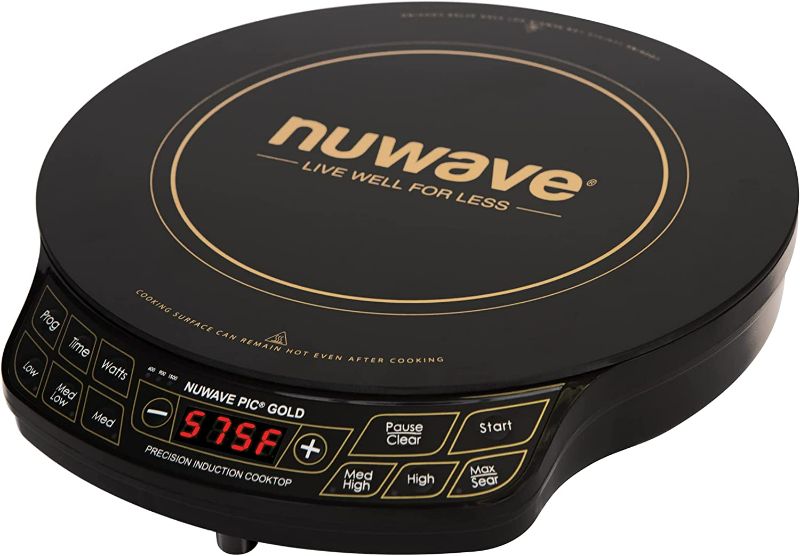 Photo 1 of *FOR PARTS* *NONFUNCTIONAL* NUWAVE Gold Precision Induction Cooktop, 900, and 1500 Watts, 12” Heat-Resistant Cooking Surface 