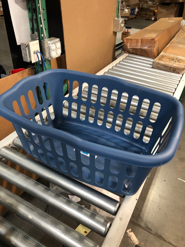 Photo 2 of 1.5bu Laundry Basket Blue - Room Essentials™