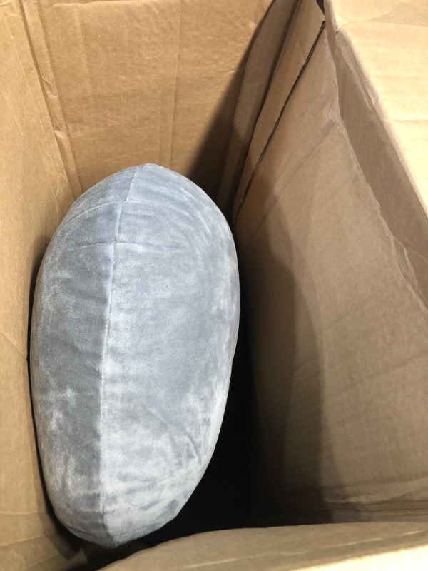 Photo 2 of * USED * AngQi Full Body Pregnancy Pillow, Maternity Pillow for Pregnant Women and Side Sleepers, L Shaped Body Pillow with Removable Velvet Cover Gray - Velvet