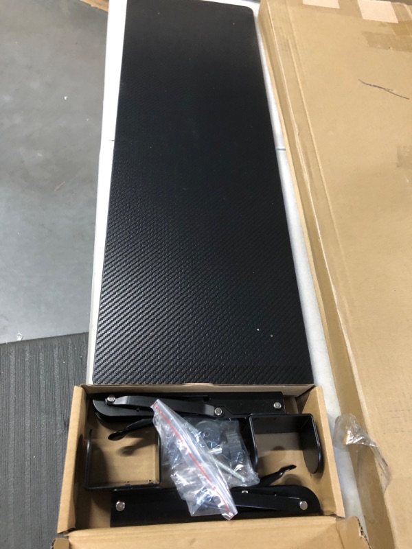 Photo 1 of OUGIC Ergonomics Desk Extender Tray, 29.5"x9.5" Punch-Free Clamp on, Foldable Keyboard Drawer Tray,  Carbon