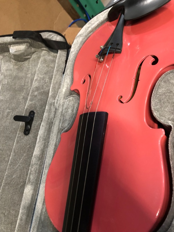 Photo 1 of Asmuse 4/4 Violin Set Solid Wood with Rosin Tuner Shoulder Rest Wipe Bow Instruction Manual?Natural?