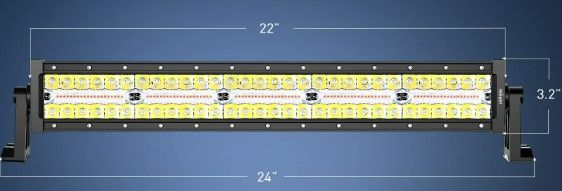 Photo 1 of Nilight 22Inch 480W LED Light Bar Spot Flood Amber White 