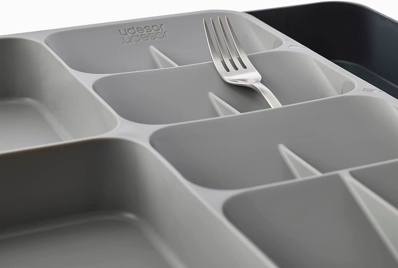 Photo 2 of Joseph Joseph DrawerStore Kitchen Drawer Organizer Tray for Cutlery Utensils and Gadgets, Expandable, Gray
