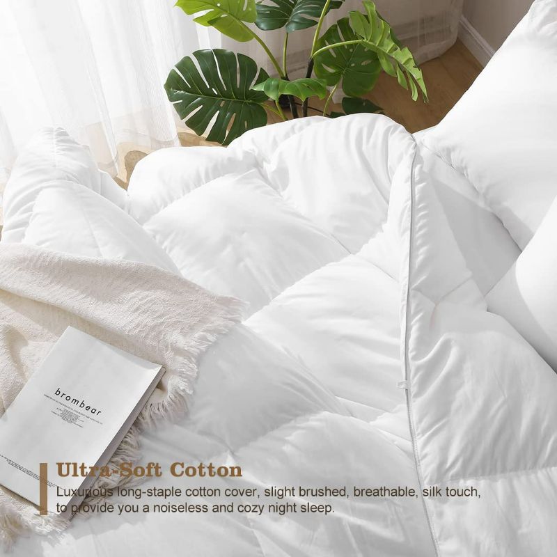 Photo 1 of (SEE NOTES) DWR Luxury King Goose Feathers Down Comforter, Ultra-Soft Egyptian Cotton Cover, 750 Fill Power Medium Weight (106x90 Inches, White) King White