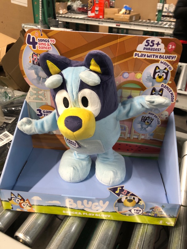 Photo 2 of Bluey Dance and Play 14" Animated Plush | Over 55 Phrases and Songs, Multicolor