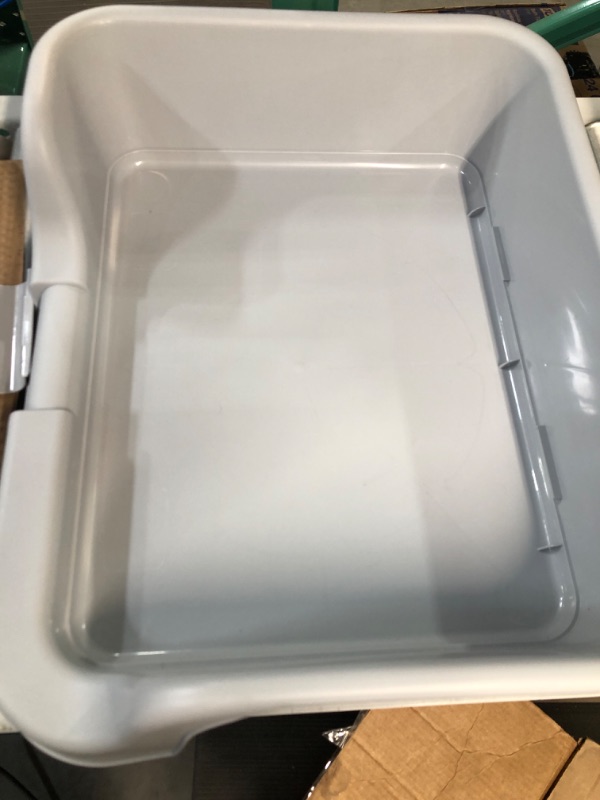 Photo 2 of [DogCharge] Indoor Dog Potty Tray – with Protection Wall Every Side for No Leak, Spill, Accident - Keep Paws Dry and Floors Clean (Tray Only, Grey) Tray Only Grey