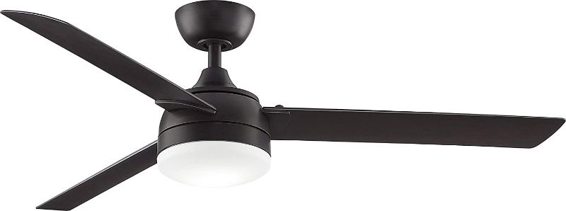 Photo 1 of **NEW/PREV OPENED** Fanimation Xeno Wet Indoor/Outdoor Ceiling Fan with Dark Walnut Blades and LED Light Kit 56 inch - Dark Bronze