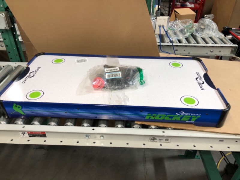 Photo 2 of **USED** MISSING PARTS** Sport Squad HX40 40 inch Table Top Air Hockey Table for Kids and Adults Blue/Black 40"L x 20"W x 5"H