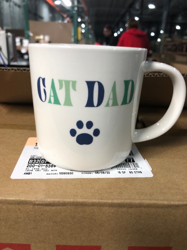 Photo 1 of 16oz Cat Dad Mug WHITE SET OF 6