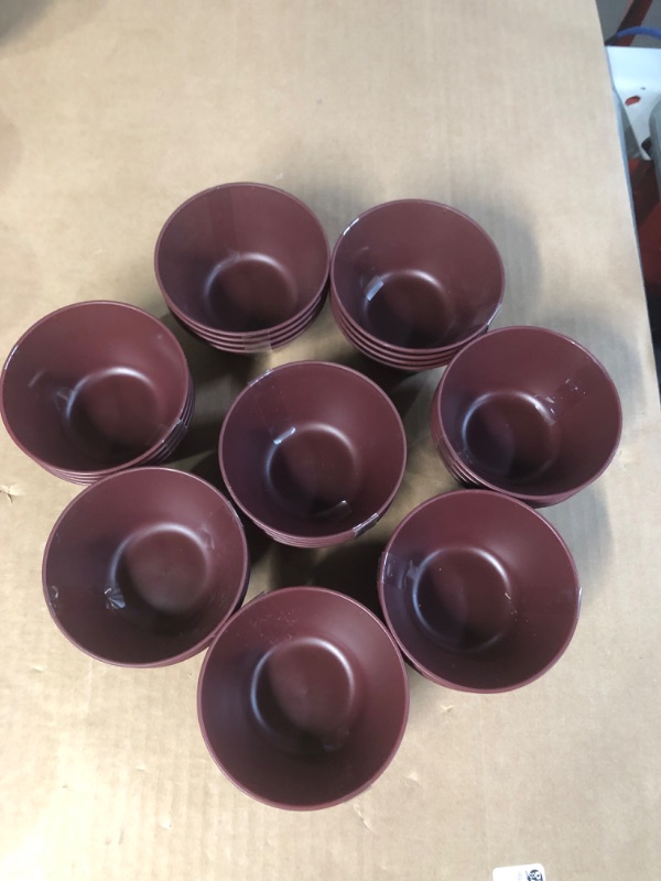 Photo 2 of 7.9oz 4pk Plastic Mini Bowls Red (PACK OF 8) SET OF 4 4 Inches (L), 2 Inches (H) x 4 Inches (W)