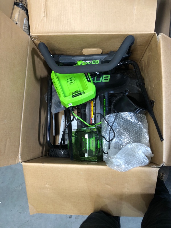 Photo 5 of **DESTROYED PARTS ONLY** **BATTERY WORKS** Greenworks Pro 80V 20-Inch Snow Blower 