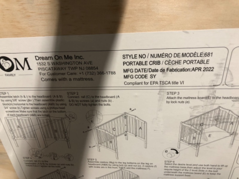 Photo 5 of Dream on Me Synergy 5 in 1 Convertible Crib Cool Grey