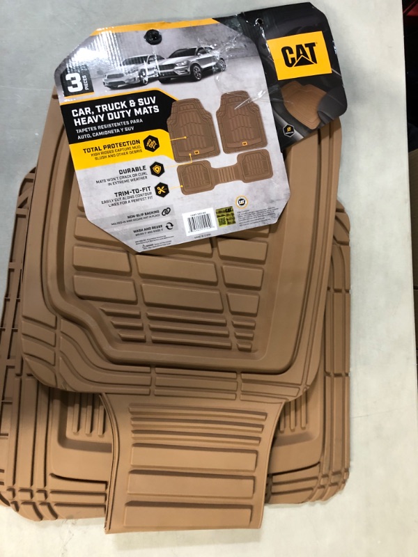 Photo 2 of Cat® ToughRide Heavy-Duty 3 Piece Rubber All Season Floor Mats