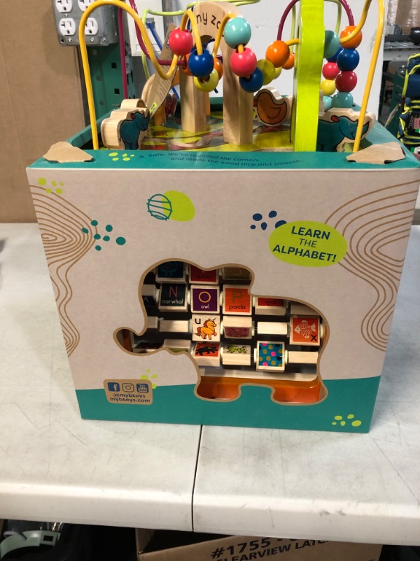 Photo 5 of B. Zany Zoo Wooden Activity Cube for Children Ages 1 to 3