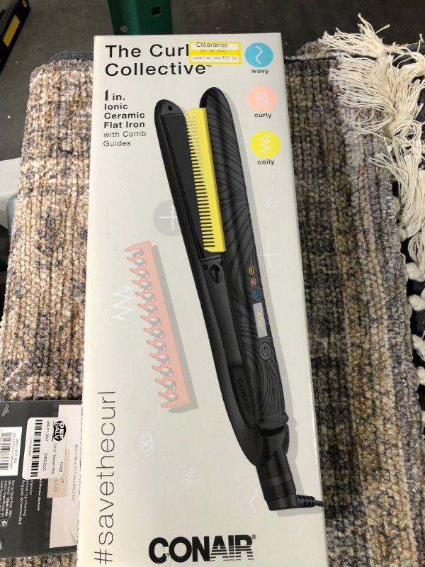 Photo 2 of Conair The Curl Collective Ceramic Flat Iron - Black