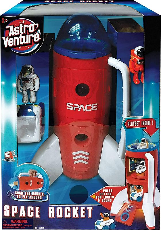 Photo 1 of ASTRO VENTURE Spaceship Rocket Toy Playset with 2 Astronauts and Rover Vehicle