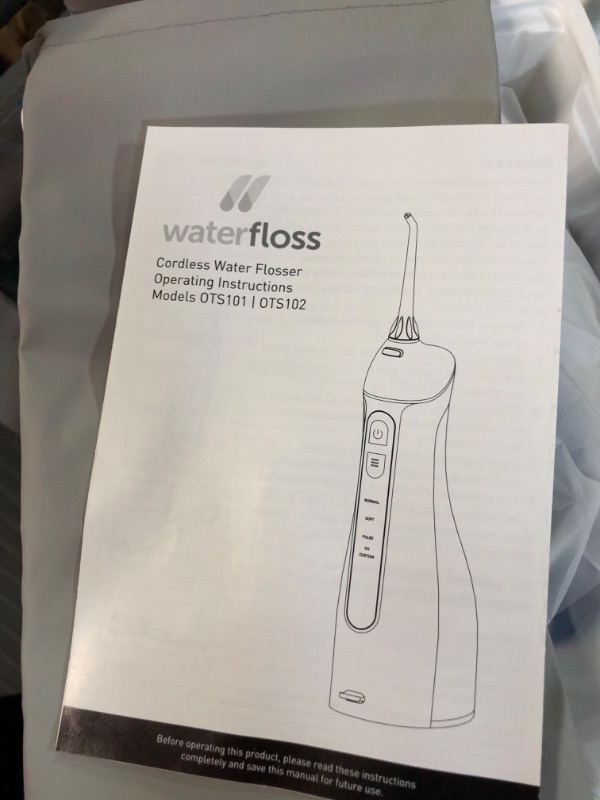 Photo 6 of  Waterfloss Water Flosser Small Cordless Water Pick Teeth Cleaner Dental Oral Irrigator with 4 Modes and USB Rechargeable Lithium Battery