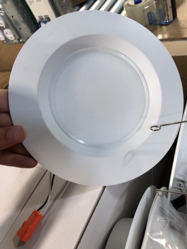 Photo 6 of **PARTIALLY USED/ SEE NOTESAmico 5/6 inch 5CCT LED Recessed Lighting 20 Pack, Smooth Trim, Dimmable, IC & Damp Rated, 12.5W=100W, 950LM Can Lights, 2700K/3000K/4000K/5000K/6000K Selectable, Retrofit Installation - ETL & FCC