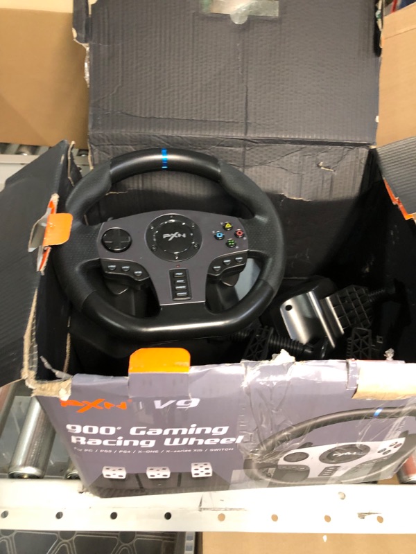 Photo 2 of **USED/UNABLE TO TEST/SEE NOTES** PXN V9 Gaming Racing Wheel with Pedals and Shifter, Steering Wheel for PC, Xbox One, Xbox Series X/S, PS4, PS3 and Nintendo Switch