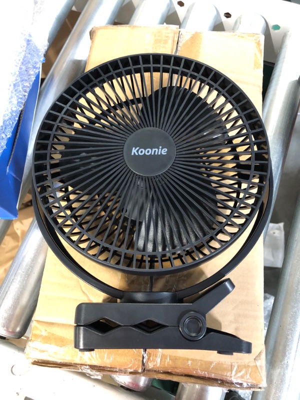 Photo 3 of ***1 FAN/NOT 2*** Koonie 10000mAh Rechargeable Portable Fan, 8-Inch Battery Operated Clip on Fan, USB Fan, 4 Speeds