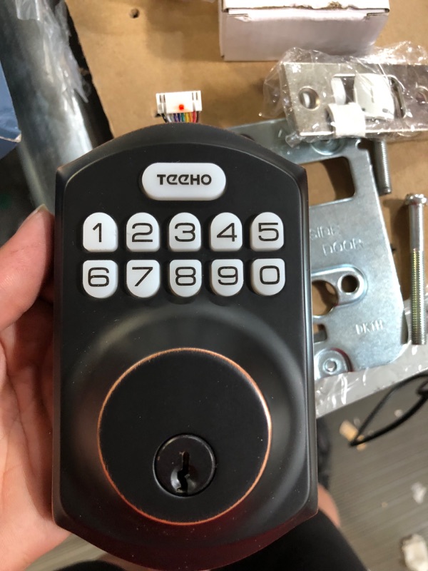 Photo 3 of **USED/SEE NOTES** TEEHO TE001 Keyless Entry Door Lock with Keypad - Smart Deadbolt Lock