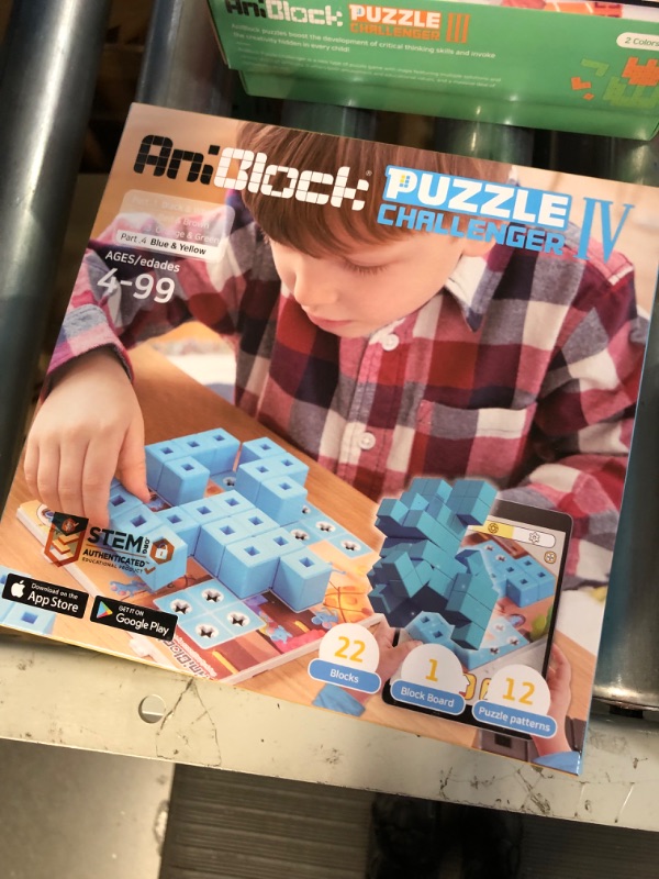 Photo 4 of AniBlock Puzzle Challenger All-in-One Pack - STEM Learning Toys, Fun Puzzle Games with 52 Patterns and 11 Block Shapes, Brain Teasers for Kids Ages 4 and Above, with App Based AR Missions