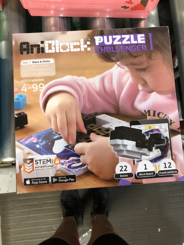 Photo 5 of AniBlock Puzzle Challenger All-in-One Pack - STEM Learning Toys, Fun Puzzle Games with 52 Patterns and 11 Block Shapes, Brain Teasers for Kids Ages 4 and Above, with App Based AR Missions