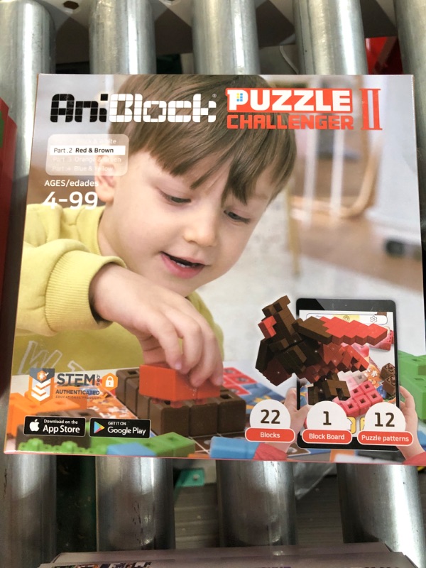 Photo 6 of AniBlock Puzzle Challenger All-in-One Pack - STEM Learning Toys, Fun Puzzle Games with 52 Patterns and 11 Block Shapes, Brain Teasers for Kids Ages 4 and Above, with App Based AR Missions