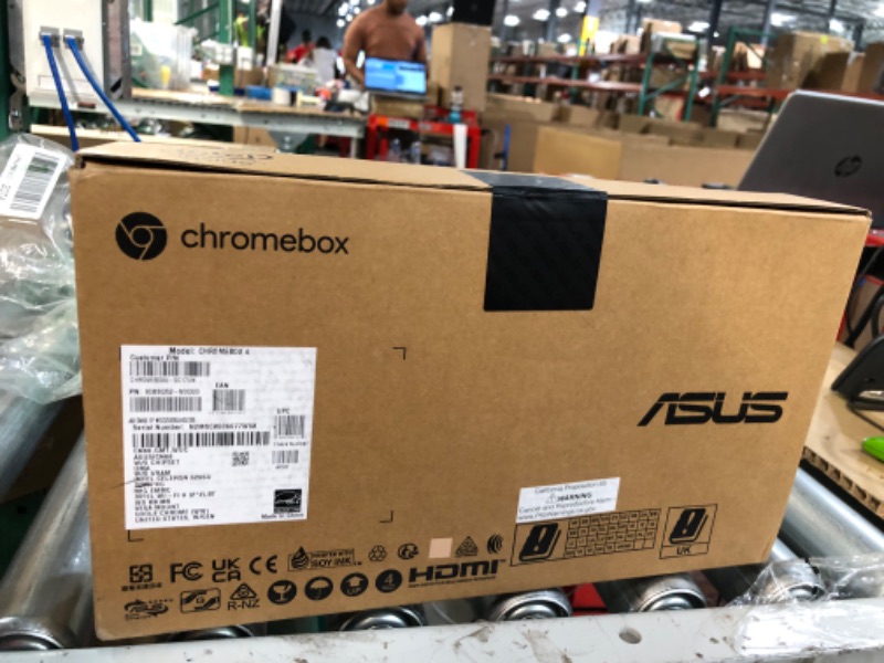 Photo 3 of ASUS Chromebox 4 with Intel® Celeron, 4GB RAM, 32GB eMMC storage, Power/DisplayPort Over Type C, Dual HDMI, Gigabit LAN, WiFi 6, USB 3.2, MicroSD Card Reader, VESA Mount, Chrome OS Chromebox Only