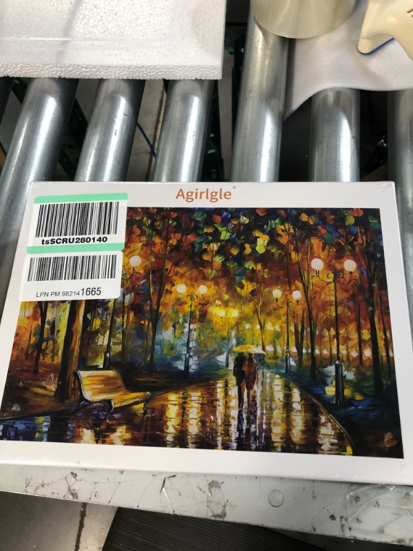 Photo 2 of Agirlgle Jigsaw Puzzles 1000 Pieces for Adults for Kids-Rainy Night Walk