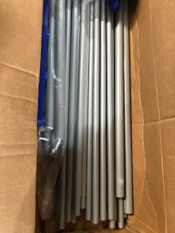 Photo 1 of *NEW* SEE COMMENTS!! Clothes Drying Racks, Innotic Folding Stainless Steel 3-Tier Rolling Collapsible- Casters Gray Blue