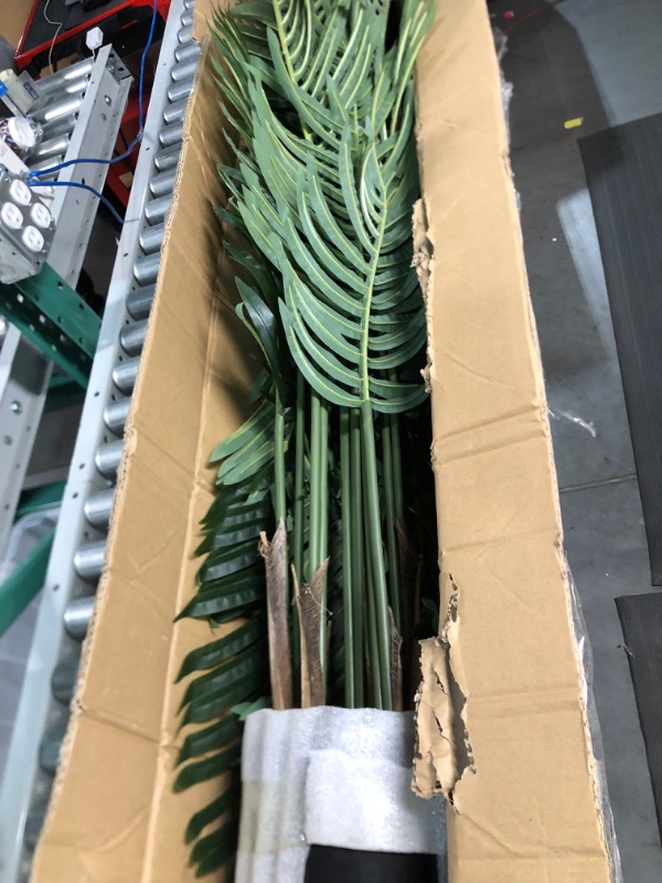 Photo 3 of *USED* 2 Pack 5.2ft Artificial Palm Tree for Home Decor Indoor and Outdoor, Faux Tree, Plastic Plants with 15 Trunks, for Office, Lounge and Patio Decoration, 5.2ft/1.6m Height Set of 2 Trees