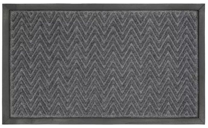 Photo 1 of 1' 6" x 2' 6" Black Outdoor Rug