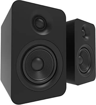 Photo 3 of Kanto YUP4 Passive Bookshelf Speakers with 1 Silk Dome Tweeter and 4 Kevlar Woofer - Pair (Black)