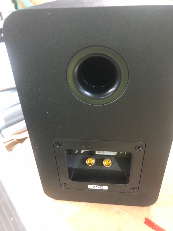 Photo 2 of Kanto YUP4 Passive Bookshelf Speakers with 1 Silk Dome Tweeter and 4 Kevlar Woofer - Pair (Black)