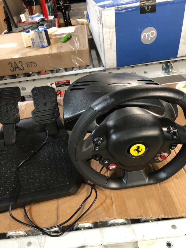 Photo 2 of **PARTS ONLY** BREAK PADEL IS BROKEN**Thrust master T80 Ferrari 488 GTB Edition Racing Wheel PS4