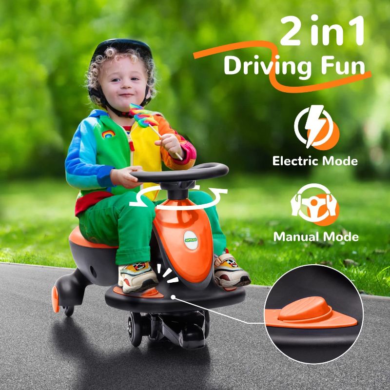 Photo 1 of Electric Wiggle Car Ride On Toy, ANPABO 2 in 1 Wiggle Car.