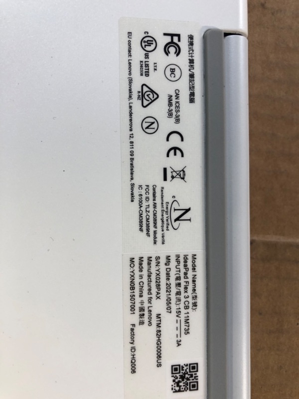 Photo 1 of Lenovo Chromebook Flex 3 11" Laptop.