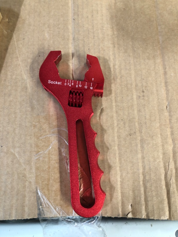 Photo 2 of EVIL ENERGY AN Hose Fitting Adjustable Wrench Spanner Lightweight Aluminum 3AN-16AN Red Adjustable 3AN-16AN 