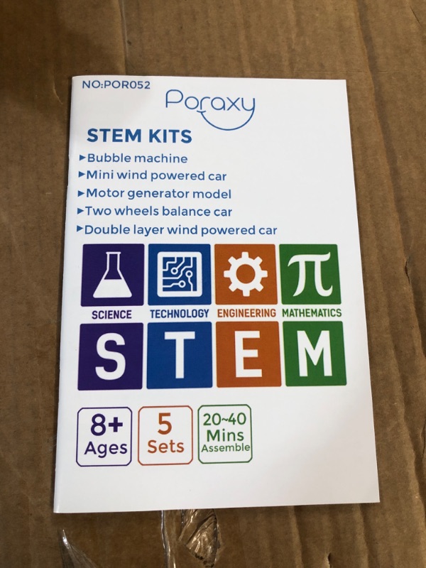 Photo 3 of 5 Set STEM Kits, STEM Projects for Kids Ages 8-12, Robotics for Kids, DC Motor Model Car Kit, Electric Building Engineering Science Experiment Kit