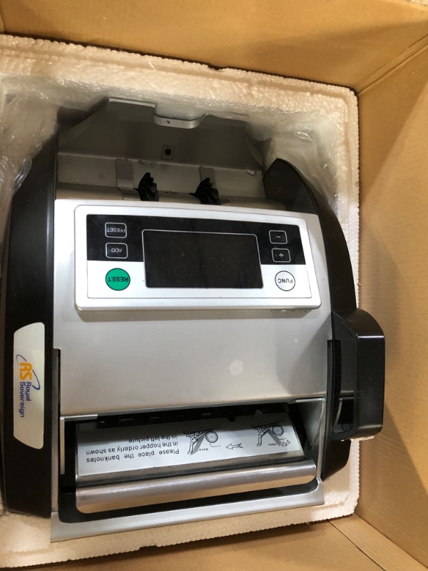 Photo 2 of Royal Sovereign Rear Loading High Speed Bill Counter with UV, MG, IR Counterfeit Detector & External Display (RBC-2100),Grey