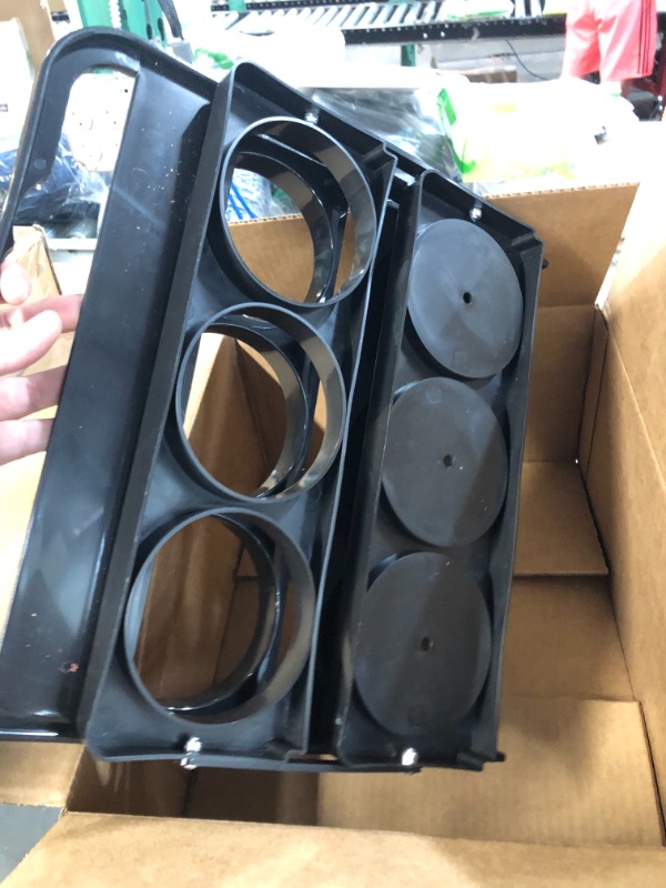 Photo 1 of Foldable Cup Holder with Handle, Plastic Drink Delivery Carrier, Reusable Beverage Coffee Beer Bottle Holder, Compatible with Eats Doordash Uber Car Drivers, Cup Holder Only (Black)
