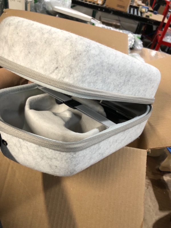 Photo 1 of TOENNESEN Hard Carrying Case Compatible with Meta/Oculus Quest 2 VR Headset with Official Elite Battery Strap and Touch Controllers Accessories, Lightweight for Travel and Home Storage(Grey)