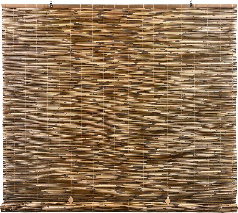 Photo 1 of  Radiance Cord Free, Roll-up Reed Shade, Cocoa, 72" W x 72" L