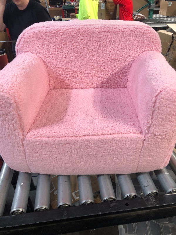 Photo 2 of Delta Children Cozee Sherpa Chair, foam, Pink