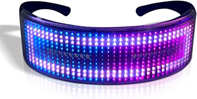 Photo 1 of LED Glasses, Bluetooth Light up Glasses for Adults-Display Messages, Animation, DIY Drawings, Equalizer