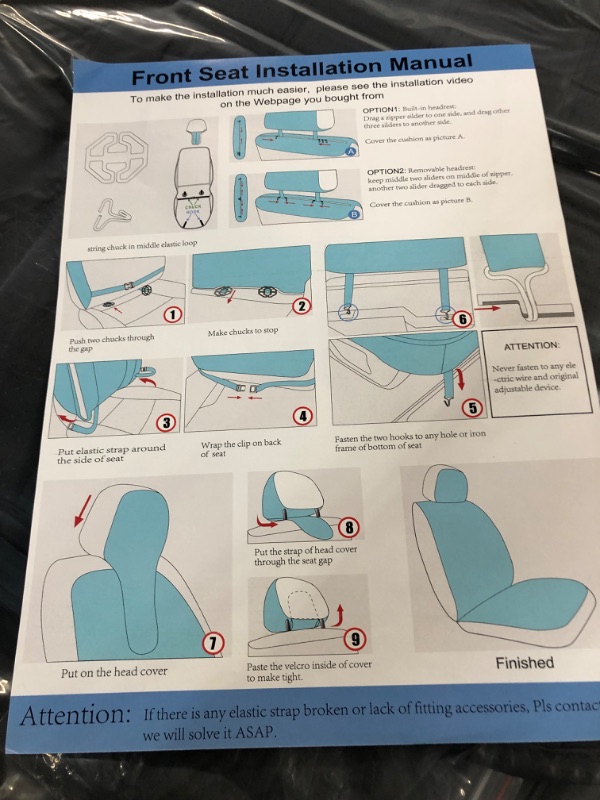 Photo 1 of AOOG Leather Car Seat Covers, Leatherette Automotive Vehicle Cushion Cover *LOOKS NEW*