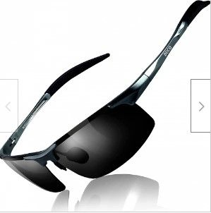 Photo 1 of Duco Mens Sports Polarized Sunglasses UV A Gunmetal Frame Black Lens