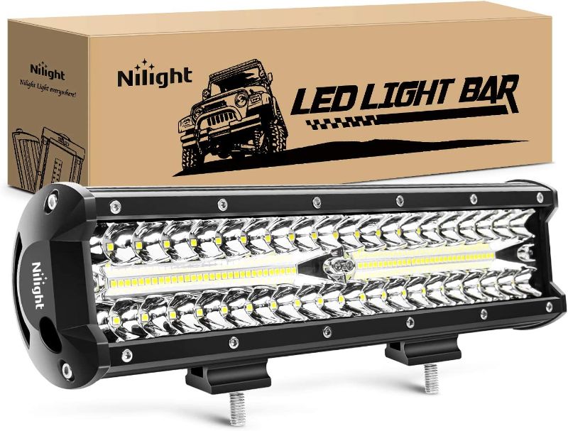 Photo 1 of Nilight Led Light Bar 12Inch 300W Triple Row Flood Spot Combo *NOT TESTED* *LOOK NEW*