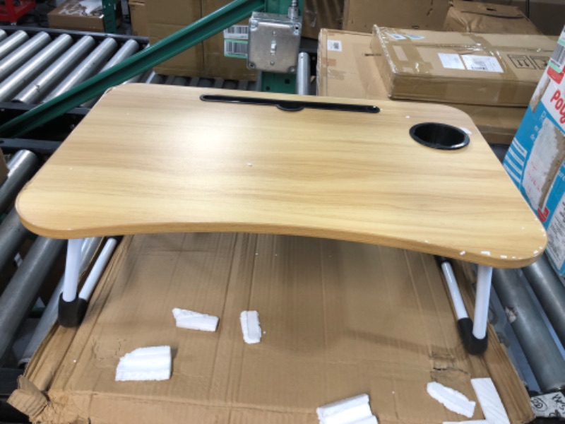 Photo 1 of Lap Desk,Portable Laptop Desk Foldable Bed Table with Phone Stand and Cup Holder